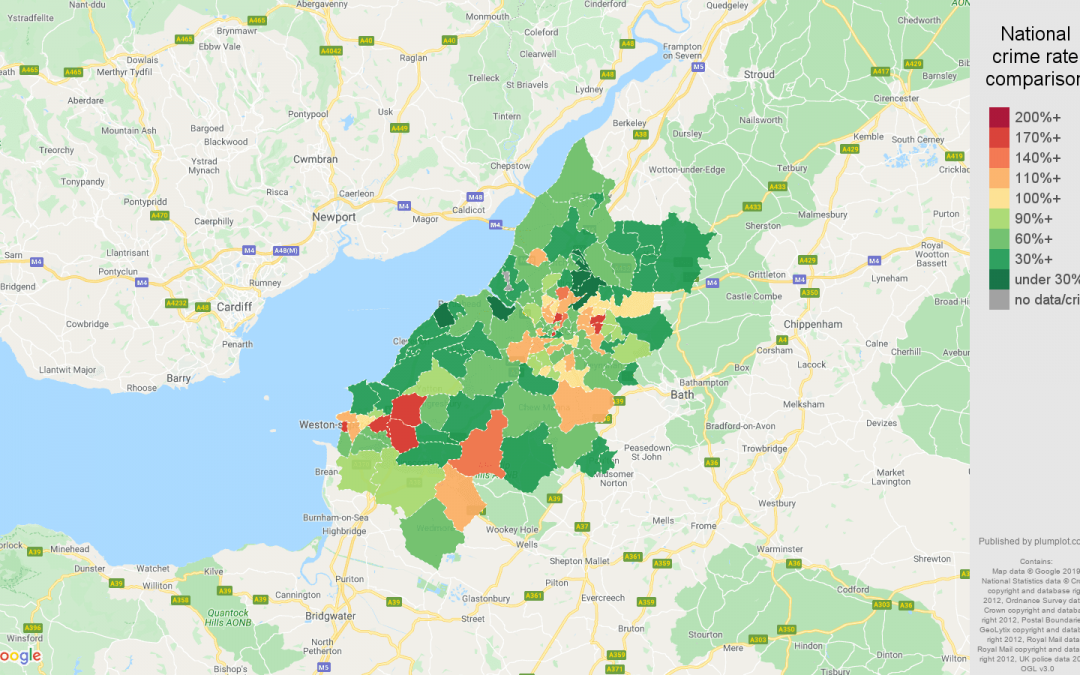 Crime in Bristol Area in 2019/2020